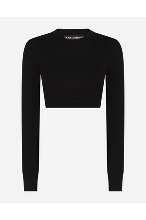 Dolce & Gabbana Cropped Round-neck Silk Pullover - Woman Sweaters And Cardigans 40