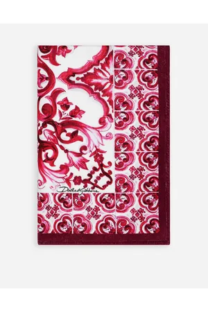 Dolce & Gabbana Majolica-print Terry Beach Towel (114x185) - Woman Swimwear Fuchsia Cotton Onesize