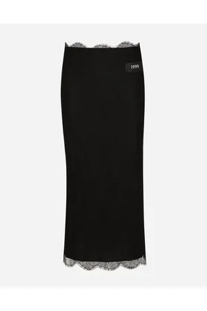 Dolce & Gabbana Chantilly Lace Midi Skirt - Woman Skirts Lace 36