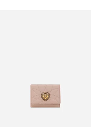 Dolce & Gabbana Devotion French Flap Wallet - Woman Wallets And Small Leather Goods Blush Leather Onesize
