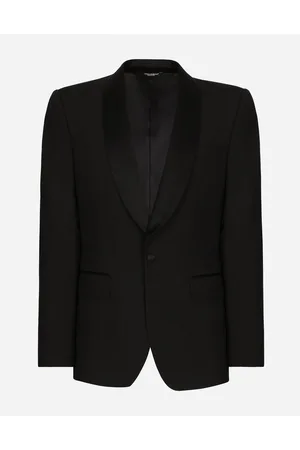 Dolce & Gabbana Single-breasted Stretch Wool Sicilia-fit Tuxedo Jacket - Man Suits And Blazers Wool 48