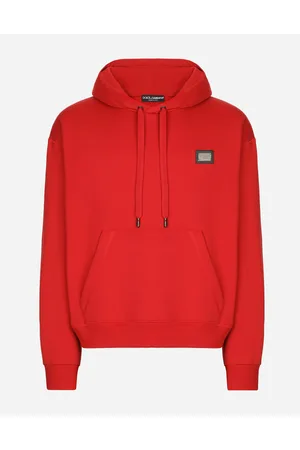 Dolce & Gabbana Jersey Hoodie With Branded Tag - Man Sweatshirts Cotton 44