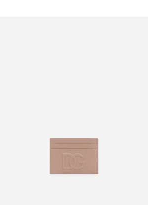 Dolce & Gabbana Dg Logo Card Holder - Woman Wallets And Small Leather Goods Blush Leather Onesize