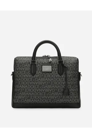 Dolce & Gabbana Coated Jacquard Briefcase - Man Crossbody Bags Multi-colored Fabric Onesize