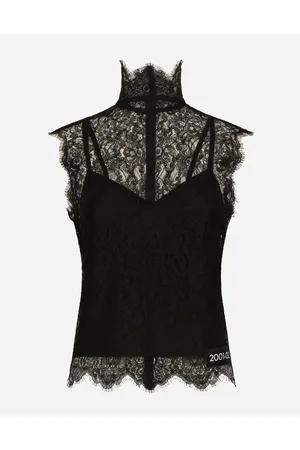 Dolce & Gabbana Sleeveless Chantilly Lace Top - Woman Shirts And Tops Lace 48