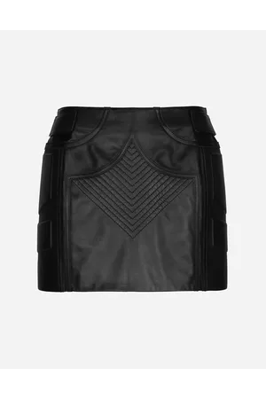 Dolce & Gabbana Nappa Leather Miniskirt - Woman Skirts Leather 40