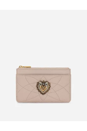 Dolce & Gabbana Medium Devotion Card Holder - Woman Wallets And Small Leather Goods Blush Leather Onesize