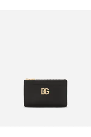 Dolce & Gabbana Calfskin Card Holder With Dg Logo - Woman Wallets And Small Leather Goods Leather Onesize