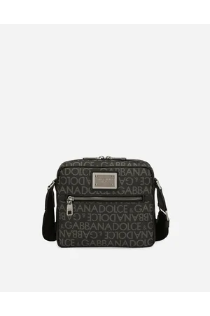 Dolce & Gabbana Coated Jacquard Crossbody Bag - Man Crossbody Bags Multi-colored Fabric Onesize
