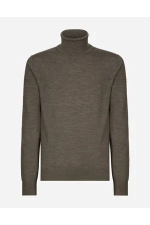 Dolce & Gabbana Extra-fine Cashmere Turtleneck Sweater - Man Sweaters And Cardigans Gray Cashmere 48