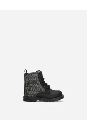 Dolce & Gabbana Printed Calfskin Ankle Boots - Man Shoes For First Steps (19-26) Leather 19