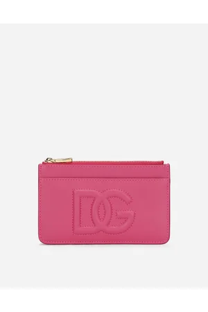 Dolce & Gabbana Medium Calfskin Card Holder With Dg Logo - Woman Wallets And Small Leather Goods Leather Onesize