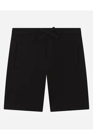 Dolce & Gabbana Jersey Bermuda Jogging Shorts With Logo Plaque - Man Trousers And Shorts 3 Years