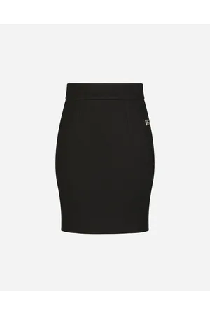 Dolce & Gabbana Milano Rib Miniskirt With Dg Logo - Woman Skirts Viscose 36