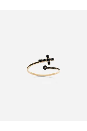 Dolce & Gabbana Family Yellow Bracelet With Cross, Black Sapphire And Jade - Woman Bracelets S