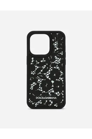 Dolce & Gabbana Lace Rubber Iphone 14 Pro Cover - Woman Tech Accessories Multi-colored Rubber Onesize