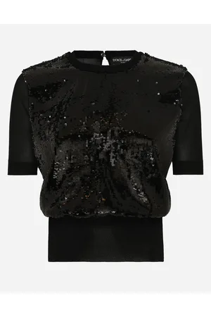 Dolce & Gabbana Short-sleeved Top With Sequin Embellishment - Woman Sweaters And Cardigans 38