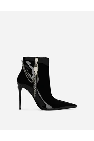 Dolce & Gabbana Patent Leather Ankle Boots - Woman Boots And Booties Leather 36