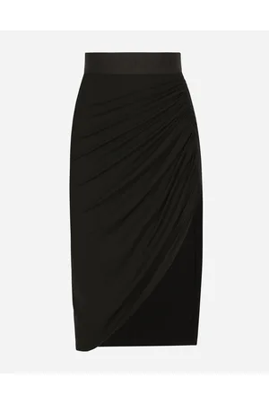 Dolce & Gabbana Asymmetrical Jersey Skirt With Draping - Woman Skirts Viscose 36