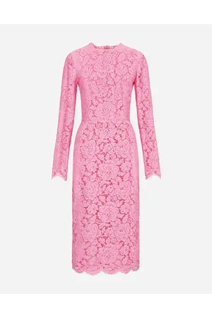 Dolce & Gabbana Branded Floral Cordonetto Lace Sheath Dress - Woman Dresses 36