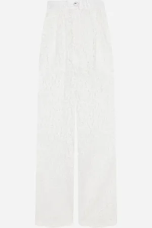 Dolce & Gabbana Flared Floral Cordonetto Lace Pants - Woman Pants And Shorts 36