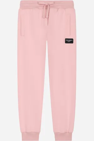 Dolce & Gabbana Jersey Jogging Pants With Logo Patch - Woman Trousers And Skirts 2 Years