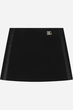 Dolce & Gabbana Miniskirt With Dg Logo - Woman Trousers And Skirts Fabric 2 Years