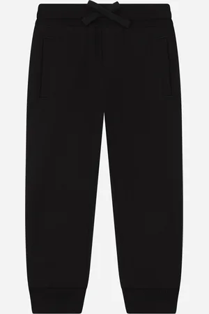 Dolce & Gabbana Jersey Jogging Pants With Plate - Man Trousers And Shorts 3 Years