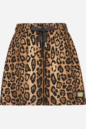 Dolce & Gabbana تنورة قصيرة فليس كريسبو بطبعة فهد - Woman Skirts 36