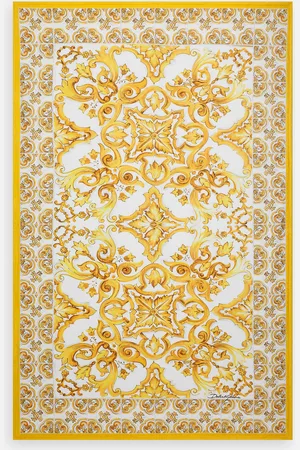 Dolce & Gabbana Majolica- Terry Beach Towel (114x185) - Woman Swimwear Cotton Onesize