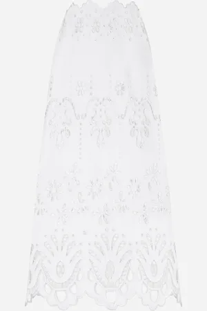 Dolce & Gabbana Cotton Calf-length Skirt With Cut-out Detailing - Woman Skirts 36