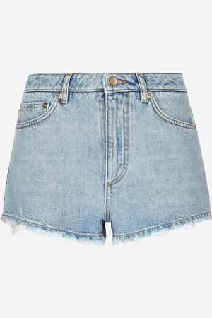 Dolce & Gabbana Cotton Denim Shorts - Woman Denim And Jeans Multi-colored 36