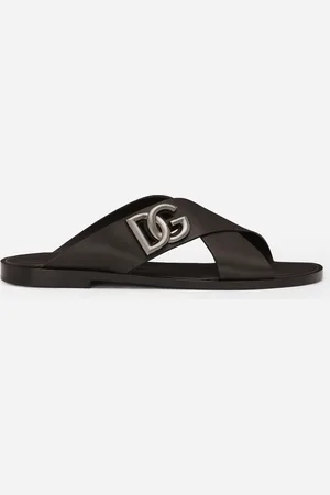 Dolce & Gabbana Calfskin Sandals - Man Sandals And Slides Leather 39