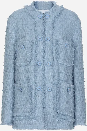 Dolce & Gabbana Single-breasted Cotton Rush-stitch Jacket - Woman Coats And Jackets 38