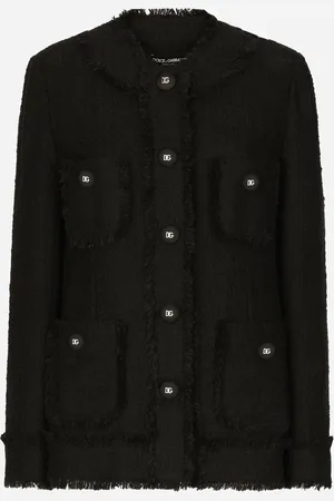 Dolce & Gabbana Single-breasted Tweed Jacket - Woman Blazers 36