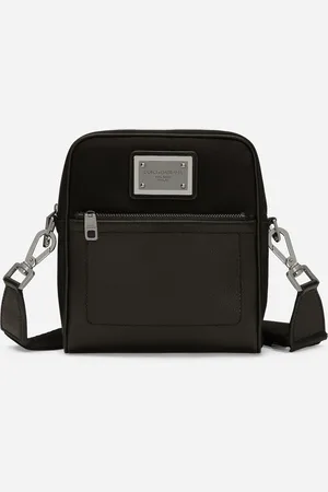 Dolce & Gabbana Grainy Calfskin And Nylon Crossbody Bag - Man Crossbody Bags Fabric Onesize