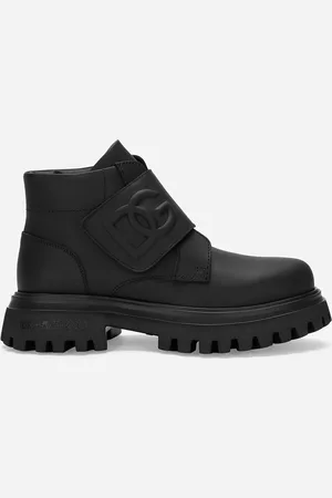 Dolce & Gabbana Calfskin Nappa Ankle Boots With Embossed Dg Logo - Man Shoes (24-38) Leather 27