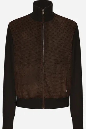 Dolce & Gabbana High-necked Leather And Wool Jacket - Man Coats And Jackets 48