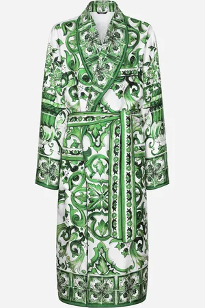 Dolce & Gabbana Silk Twill Robe With Majolica - Man Underwear And Loungewear 44