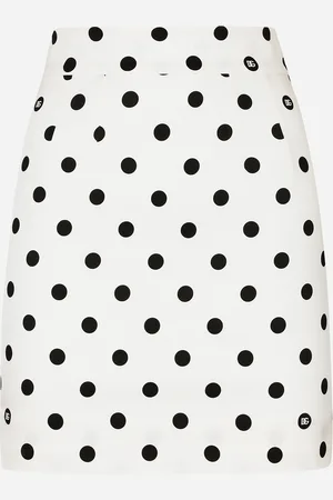 Dolce & Gabbana Short Charmeuse Skirt With Polka-dot - Woman Skirts 36