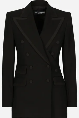 Dolce & Gabbana Double-breasted Twill Turlington Tuxedo Jacket - Woman Coats And Jackets 36