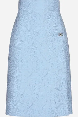 Dolce & Gabbana Floral Quilted Jacquard Midi Skirt With Dg Logo - Woman Skirts 38