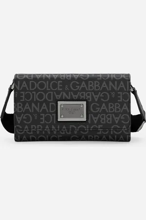 Dolce & Gabbana Coated Jacquard Crossbody Bag - Man Crossbody Bags Multi-colored Fabric Onesize