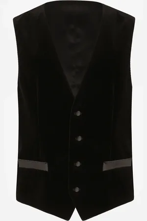 Dolce & Gabbana Single-breasted Velvet Vest - Man Suits And Blazers 48