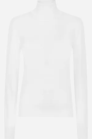 Dolce & Gabbana Cashmere And Silk Turtle-neck Sweater - Woman Sweaters And Cardigans 36