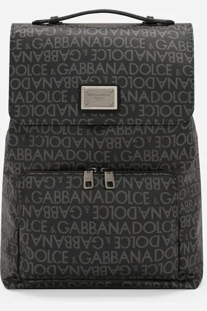 Dolce & Gabbana Coated Jacquard Backpack - Man Backpacks And Fanny Packs Multi-colored Fabric Onesize