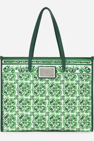 Dolce & Gabbana Large Canvas Shopper With Majolica - Man Shoppers Cotton Onesize