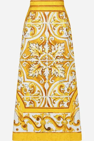 Dolce & Gabbana Majolica- Brocade Calf-length Skirt - Woman Skirts 36