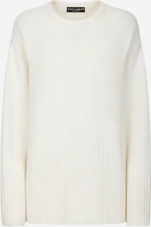 Dolce & Gabbana Cashmere Sweater With Dg Logo Embroidery - Woman Sweaters And Cardigans 36