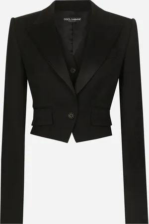 Dolce & Gabbana Short Wool Gabardine Jacket With Vest - Woman Blazers 36